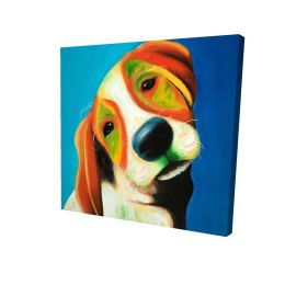 Colorful beagle dog - 12x12 Print on canvas