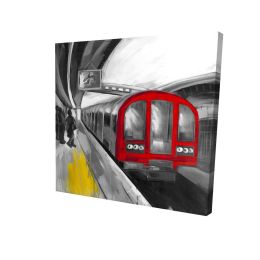 Waiting subway - 32x32 Print on canvas