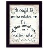 "Be Careful" by Annie LaPoint; Ready to Hang Framed Print; Black Frame