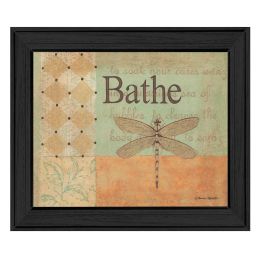 "Bathe" By Becca Barton; Printed Wall Art; Ready To Hang Framed Poster; Black Frame