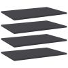 vidaXL Bookshelf Boards 4 pcs Gray 23.6"x15.7"x0.6" Engineered Wood