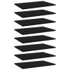 vidaXL Bookshelf Boards 8 pcs Black 23.6"x15.7"x0.6" Engineered Wood