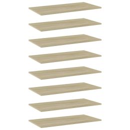 vidaXL Bookshelf Boards 8 pcs Sonoma Oak 31.5"x15.7"x0.6" Engineered Wood