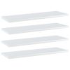 vidaXL Bookshelf Boards 4 pcs High Gloss White 23.6"x7.9"x0.6" Engineered Wood