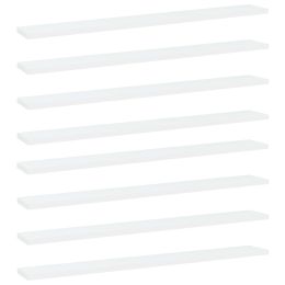 vidaXL Bookshelf Boards 8 pcs White 31.5"x3.9"x0.6" Engineered Wood