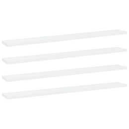 vidaXL Bookshelf Boards 4 pcs White 31.5"x3.9"x0.6" Engineered Wood