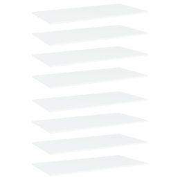 vidaXL Bookshelf Boards 8 pcs White 31.5"x7.9"x0.6" Engineered Wood