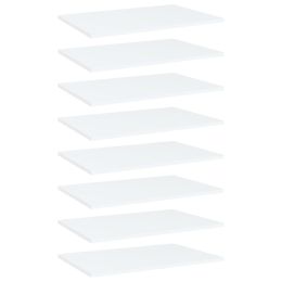 vidaXL Bookshelf Boards 8 pcs White 23.6"x15.7"x0.6" Engineered Wood