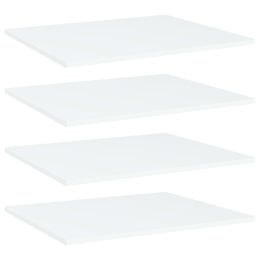 vidaXL Bookshelf Boards 4 pcs White 23.6"x19.7"x0.6" Engineered Wood