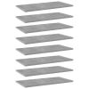 vidaXL Bookshelf Boards 8 pcs Concrete Gray 23.6"x11.8"x0.6" Engineered Wood