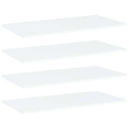 vidaXL Bookshelf Boards 4 pcs White 31.5"x15.7"x0.6" Engineered Wood