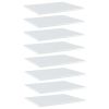 vidaXL Bookshelf Boards 8 pcs High Gloss White 23.6"x19.7"x0.6" Engineered Wood