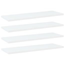 vidaXL Bookshelf Boards 4 pcs White 23.6"x7.9"x0.6" Engineered Wood