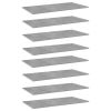 vidaXL Bookshelf Boards 8 pcs Concrete Gray 31.5"x7.9"x0.6" Engineered Wood