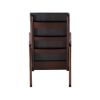 Raina Rocking Chair; Dark Brown PU & Espresso Finish