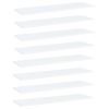 vidaXL Bookshelf Boards 8 pcs White 39.4"x11.8"x0.6" Engineered Wood