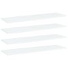 vidaXL Bookshelf Boards 4 pcs White 39.4"x11.8"x0.6" Engineered Wood