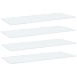 vidaXL Bookshelf Boards 4 pcs White 39.4"x15.7"x0.6" Engineered Wood