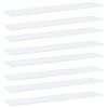 vidaXL Bookshelf Boards 8 pcs White 39.4"x7.9"x0.6" Engineered Wood