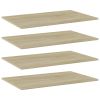 vidaXL Bookshelf Boards 4 pcs Sonoma Oak 31.5"x19.7"x0.6" Engineered Wood