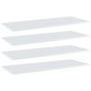 vidaXL Bookshelf Boards 4 pcs High Gloss White 39.4"x15.7"x0.6" Engineered Wood