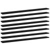 vidaXL Bookshelf Boards 8 pcs Black 39.4"x3.9"x0.6" Engineered Wood