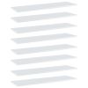 vidaXL Bookshelf Boards 8 pcs High Gloss White 39.4"x11.8"x0.6" Engineered Wood