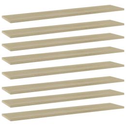 vidaXL Bookshelf Boards 8 pcs Sonoma Oak 39.4"x7.9"x0.6" Engineered Wood