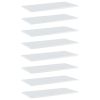 vidaXL Bookshelf Boards 8 pcs High Gloss White 31.5"x15.7"x0.6" Engineered Wood