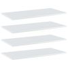 vidaXL Bookshelf Boards 4 pcs High Gloss White 31.5"x15.7"x0.6" Engineered Wood