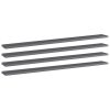 vidaXL Bookshelf Boards 4 pcs High Gloss Gray 39.4"x3.9"x0.6" Engineered Wood