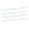vidaXL Bookshelf Boards 4 pcs White 39.4"x7.9"x0.6" Engineered Wood