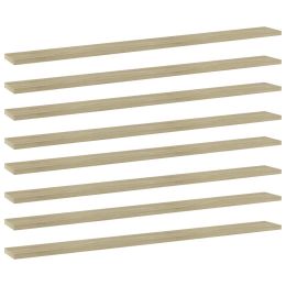 vidaXL Bookshelf Boards 8 pcs Sonoma Oak 39.4"x3.9"x0.6" Engineered Wood