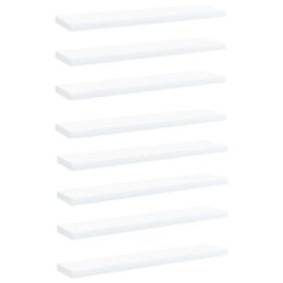 vidaXL Bookshelf Boards 8 pcs White 15.7"x3.9"x0.6" Engineered Wood