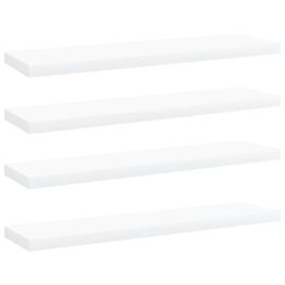 vidaXL Bookshelf Boards 4 pcs White 15.7"x3.9"x0.6" Engineered Wood