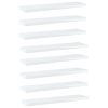 vidaXL Bookshelf Boards 8 pcs High Gloss White 15.7"x3.9"x0.6" Engineered Wood