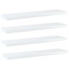 vidaXL Bookshelf Boards 4 pcs High Gloss White 15.7"x3.9"x0.6" Engineered Wood