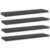 vidaXL Bookshelf Boards 4 pcs Gray 15.7"x3.9"x0.6" Engineered Wood