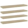 vidaXL Bookshelf Boards 4 pcs Sonoma Oak 15.7"x3.9"x0.6" Engineered Wood