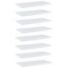 vidaXL Bookshelf Boards 8 pcs High Gloss White 15.7"x7.9"x0.6" Engineered Wood