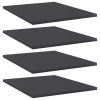 vidaXL Bookshelf Boards 4 pcs Gray 15.7"x19.7"x0.6" Engineered Wood