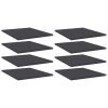 vidaXL Bookshelf Boards 8 pcs Gray 15.7"x19.7"x0.6" Engineered Wood