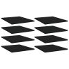 vidaXL Bookshelf Boards 8 pcs Black 15.7"x19.7"x0.6" Engineered Wood