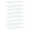 vidaXL Bookshelf Boards 8 pcs White 15.7"x7.9"x0.6" Engineered Wood
