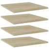 vidaXL Bookshelf Boards 4 pcs Sonoma Oak 15.7"x15.7"x0.6" Engineered Wood