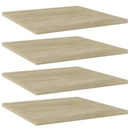 vidaXL Bookshelf Boards 4 pcs Sonoma Oak 15.7"x15.7"x0.6" Engineered Wood