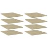 vidaXL Bookshelf Boards 8 pcs Sonoma Oak 15.7"x19.7"x0.6" Engineered Wood