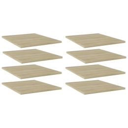 vidaXL Bookshelf Boards 8 pcs Sonoma Oak 15.7"x19.7"x0.6" Engineered Wood