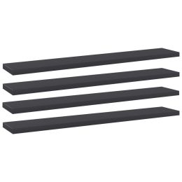 vidaXL Bookshelf Boards 4 pcs Gray 23.6"x3.9"x0.6" Engineered Wood