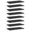 vidaXL Bookshelf Boards 8 pcs High Gloss Black 15.7"x7.9"x0.6" Engineered Wood